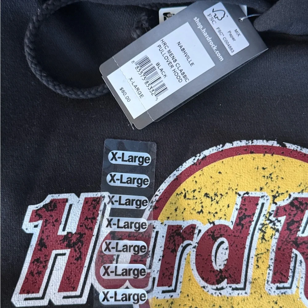 🔥NWT HARD ROCK CAFE HOODIE NASHVILLE / SIZE XL - Picture 5 of 7